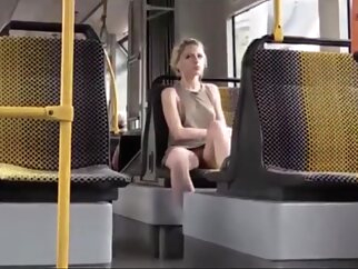 babe accidental nudity Amazing Blonde in Bus (downblouse and upskirt no pantie) amateur