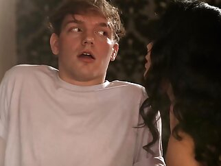 asian blowjob Urge to Fuck My Stepmom Finally Pays off brunette