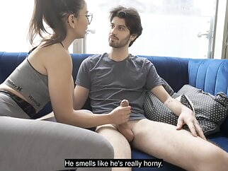 brunette amateur MY PERSONAL TRAINER WAS A PERVERT AND MADE ME WORKOUT WITH NO CLOTHES (English Subtitles) handjob